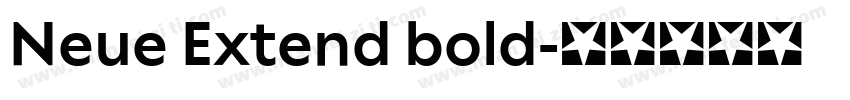 Neue Extend bold字体转换